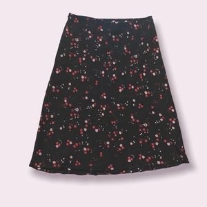 Express Black Cherry Blossom Skirt